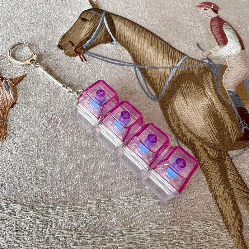 Crystal Clicker - LED fidget Keychain