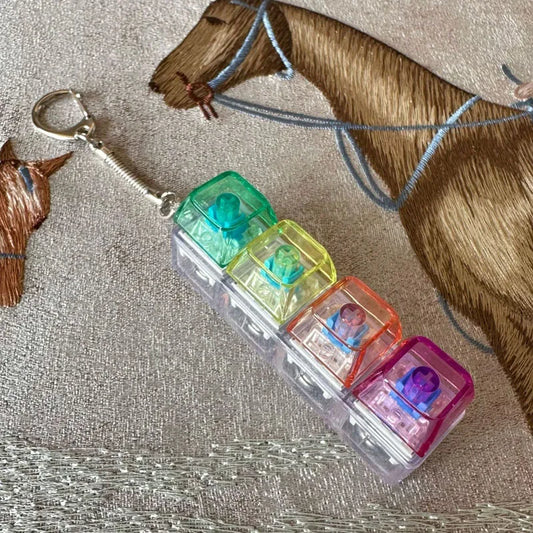 Crystal Clicker - LED fidget Keychain